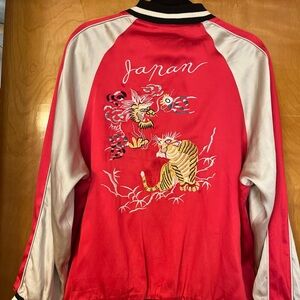 Red and White Embroidered Jacket